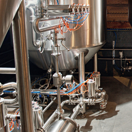 Silo in brewery