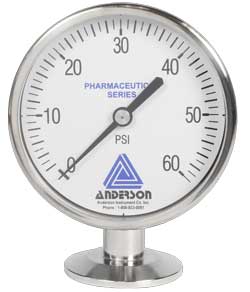 EM Life Sciences Series Pressure Gauge (90mm) - Pressure Sensors - Img 1 - Anderson-Negele